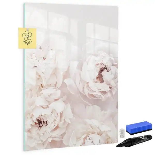 Magnetic erase board Peonies