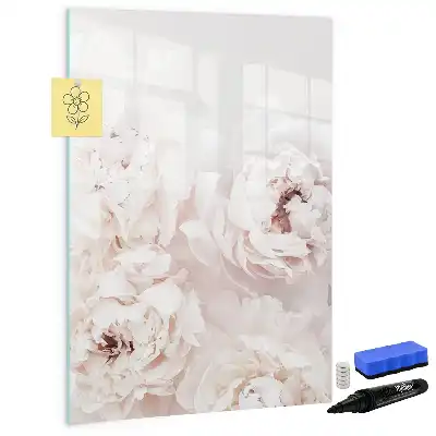Magnetic erase board Peonies