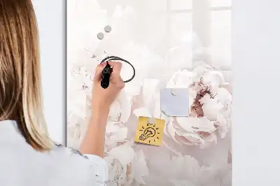 Magnetic erase board Peonies