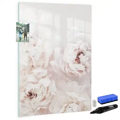 Magnetic erase board Peonies