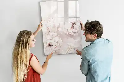 Magnetic erase board Peonies