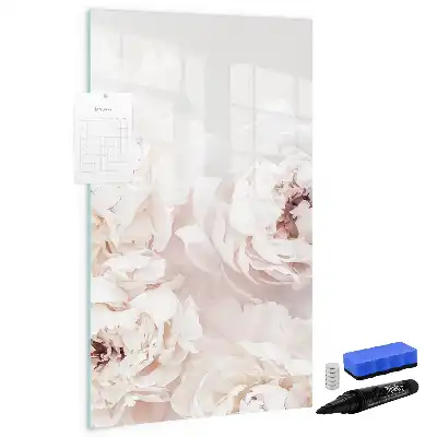 Magnetic erase board Peonies