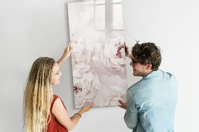 Magnetic erase board Peonies