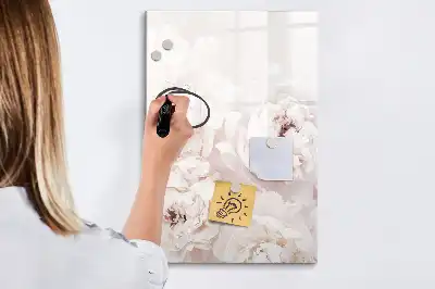 Magnetic erase board Peonies