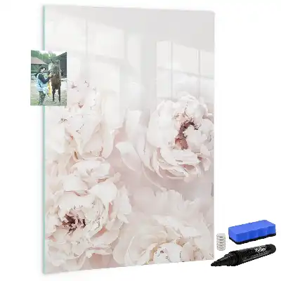 Magnetic erase board Peonies