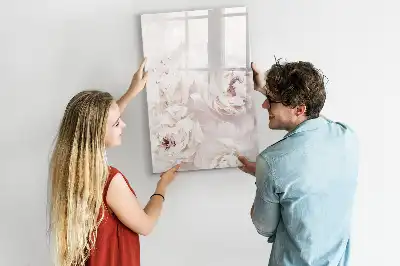 Magnetic erase board Peonies