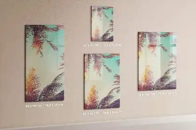 Magnetic writing board tropical palm design