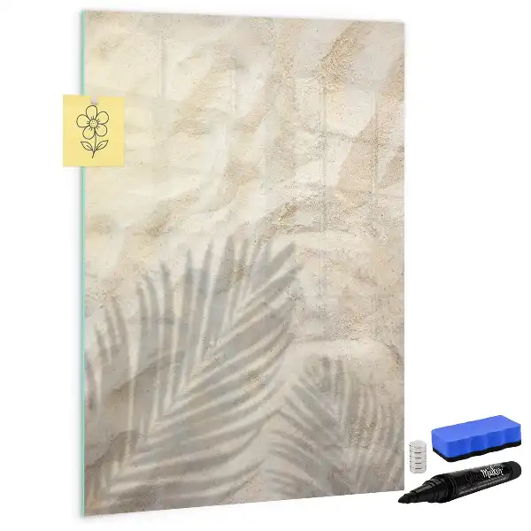 Magnetic dry erase board summer beach sand design
