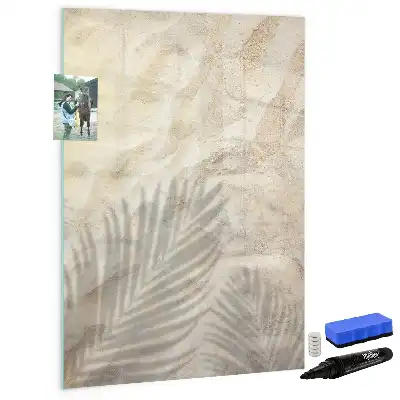 Magnetic dry erase board summer beach sand design