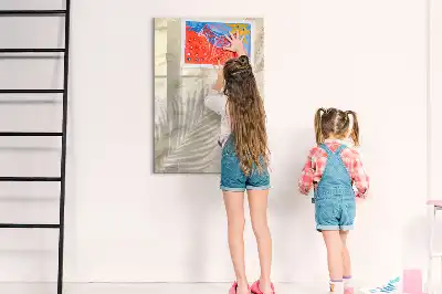 Magnetic dry erase board summer beach sand design