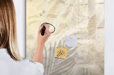 Magnetic dry erase board summer beach sand design