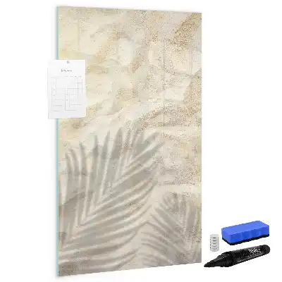 Magnetic dry erase board summer beach sand design