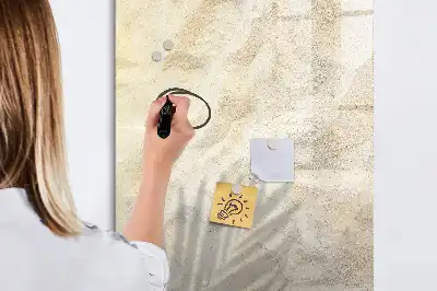 Magnetic dry erase board summer beach sand design