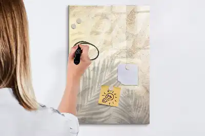 Magnetic dry erase board summer beach sand design