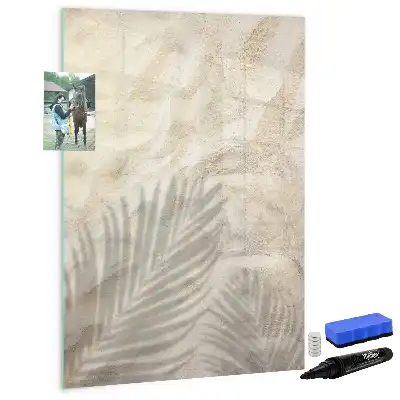 Magnetic dry erase board summer beach sand design