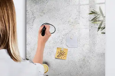 Magnetic writing board concrete and olives finish