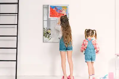 Magnetic writing board concrete and olives finish