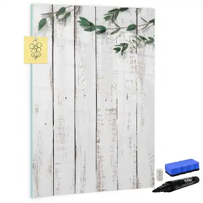 Magnetic writing board with wooden panels