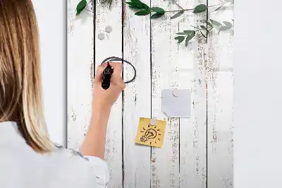 Magnetic writing board with wooden panels