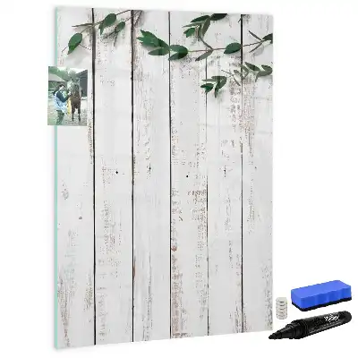 Magnetic writing board with wooden panels