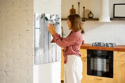 Magnetic writing board with wooden panels