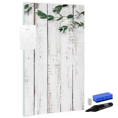 Magnetic writing board with wooden panels