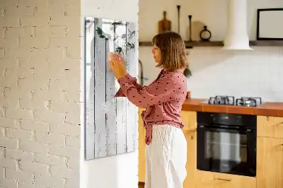 Magnetic writing board with wooden panels