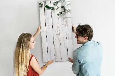 Magnetic writing board with wooden panels