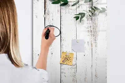 Magnetic writing board with wooden panels