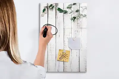 Magnetic writing board with wooden panels