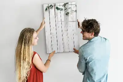 Magnetic writing board with wooden panels