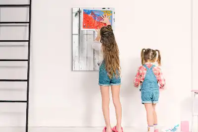 Magnetic writing board with wooden panels