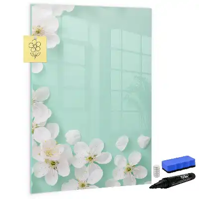 Magnetic erase board Blooming flowers