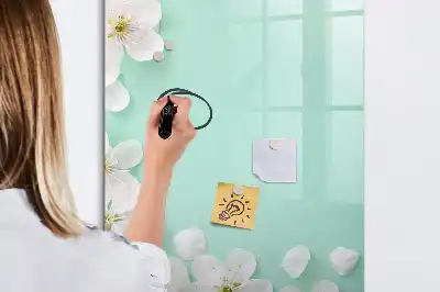 Magnetic erase board Blooming flowers