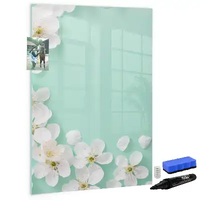 Magnetic erase board Blooming flowers