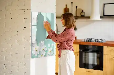 Magnetic erase board Blooming flowers