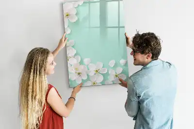 Magnetic erase board Blooming flowers