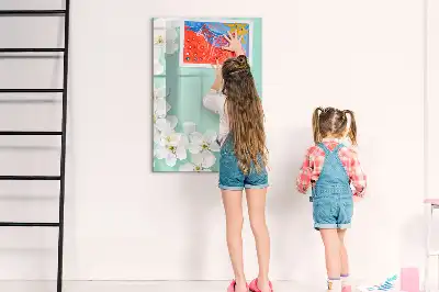 Magnetic erase board Blooming flowers