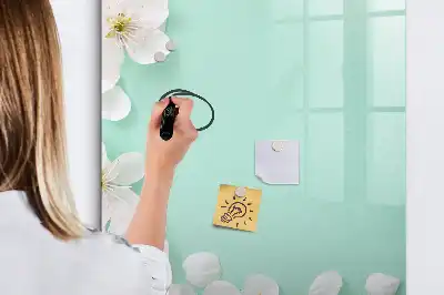Magnetic erase board Blooming flowers