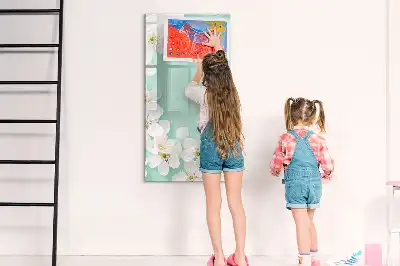 Magnetic erase board Blooming flowers