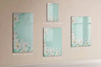 Magnetic erase board Blooming flowers