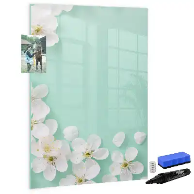 Magnetic erase board Blooming flowers