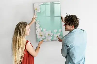 Magnetic erase board Blooming flowers