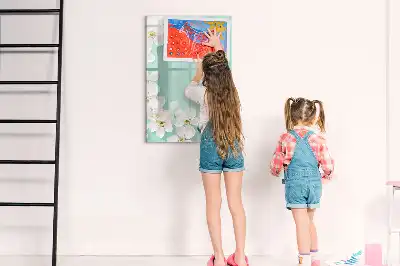 Magnetic erase board Blooming flowers