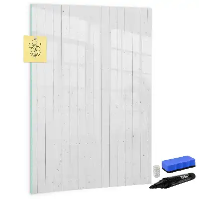 Magnetic erase board with a natural wood frame