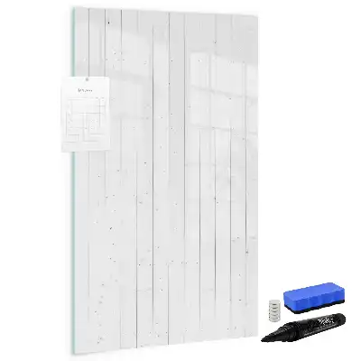 Magnetic erase board with a natural wood frame