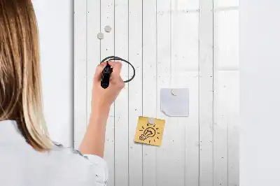 Magnetic erase board with a natural wood frame
