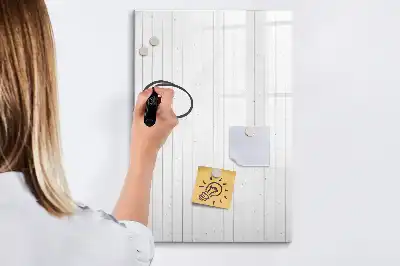 Magnetic erase board with a natural wood frame