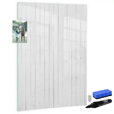 Magnetic erase board with a natural wood frame