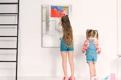 Magnetic writing board with mandala designs